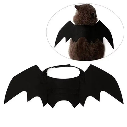 Bat Wings Costume for Cats & Small Dogs: Cute Halloween Pet Costume with Adjustable Strap