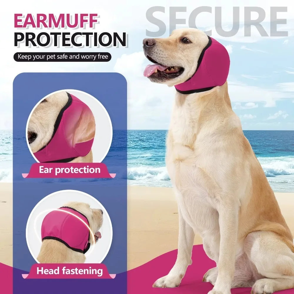 Dog Calming Earmuffs: Noise-Reducing Ear Covers for Fireworks, Thunderstorms & Grooming