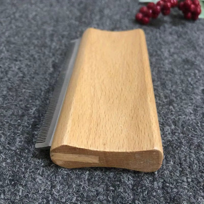 Wooden Deshedding Tool for Dogs, Cats & Horses: Removes Loose Undercoat Fur in Minutes