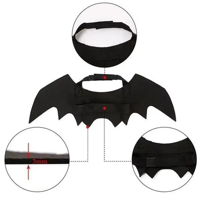 Bat Wings Costume for Cats & Small Dogs: Cute Halloween Pet Costume with Adjustable Strap