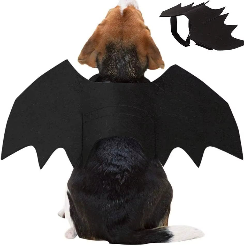 Bat Wings Costume for Cats & Small Dogs: Cute Halloween Pet Costume with Adjustable Strap